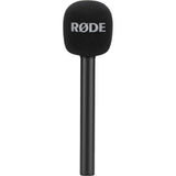 RODE Wireless Micro 2-Person Ultracompact Wireless Microphone 2.4 GHz, Black Bundle with Rode Interview GO Handheld Mic Adapter for the Wireless GO, Anti-Static Screen Cleaning Wipes (5-Pack)