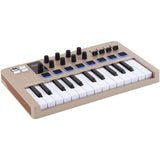 Arturia MiniLab 3 Champagne — 25 Key USB MIDI Keyboard Controller With 8 Multi-Color Drum Pads, 8 Knobs and Music Production Software Included