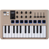 Arturia MiniLab 3 Champagne — 25 Key USB MIDI Keyboard Controller With 8 Multi-Color Drum Pads, 8 Knobs and Music Production Software Included