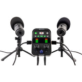 Zoom PodTrak P2 Dual USB Mic Recorder for Podcasters Bundle with ZUM-2 Podcast Mic Pack with ZUM-2 Mic, Headphones, Desktop Stand, Cable & Windscreen and Anti-Static Screen Cleaning Wipes (5-Pack)