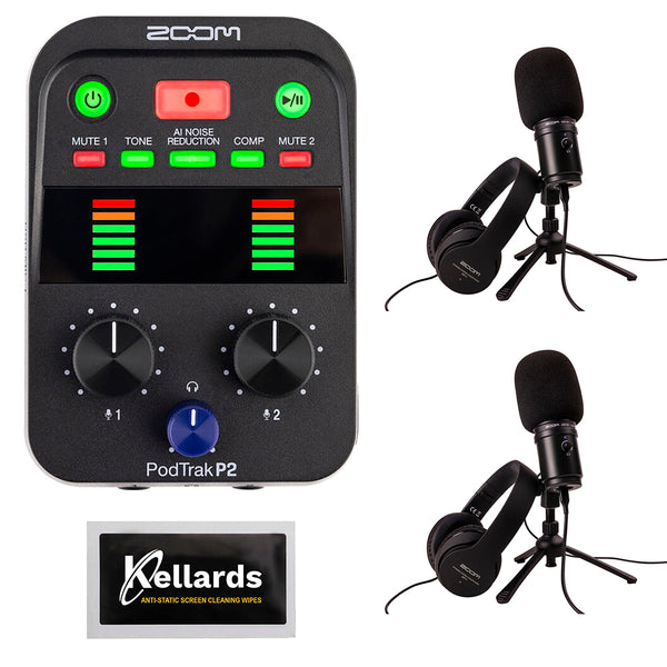 Zoom PodTrak P2 Dual USB Mic Recorder for Podcasters