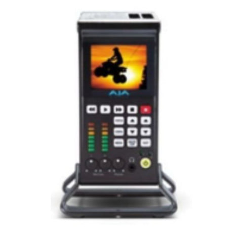 AJA Ki Pro Quad desk stand for Ki Pro Quad, includes right-angle 4-pin XLR cable