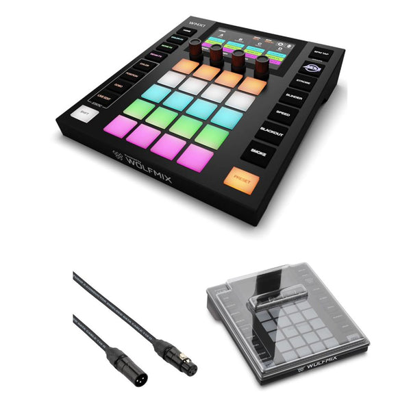 American DJ WMX1 Mk2 Wolfmix Standalone DMX Lighting Control System Bundle with Kopul DMX33P-025-S Studio Series 3-Pin DMX Cable (25'), Decksaver Wolfmix W1 / ADJ WMX1 Cover (DS-PC-WOLFMIXW1)