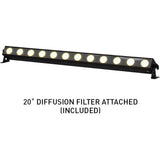 American DJ UBL12H RGBAL+UV Linear Light Bar with Diffusion Filter (12 LEDs) (2 Pack) Bundle with Kopul DMX55P-025-S Studio Series 5-Pin DMX Cable (25') (2 Pack)