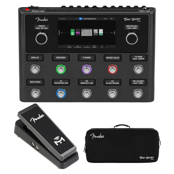 Fender Tone Master Pro Bundle with Mission Engineering Fender SP1-TMP Expression Pedal for Fender Tone Master Pro, Fender Tone Master Pro Gig Bag, Black Pedalboards (2375990000)