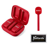 RODE Wireless Micro 2-Person Ultracompact with USB-C Connector Red Bundle with Rode Interview GO-Red Handheld Mic Adapter for the Wireless GO Red, Anti-Static Screen Cleaning Wipes (5-Pack)