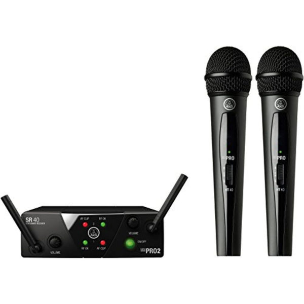 AKG WMS40 Mini Dual Vocal Set Wireless Microphone System (Band: A & B)
