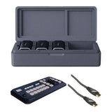BirdDog MAKI Live 3-Camera with Case Bundle with BirdDog MAKI Studio Control Surface for MAKI Live Camera, Pearstone Standard Series HDMI to HDMI High-Speed Ethernet Cable - Black, 6'