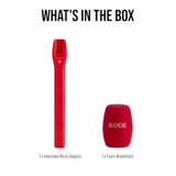 RODE Interview Micro Handheld Mic Adapter for Wireless Clip-On Transmitter (Red)