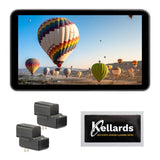 PORTKEYS LH7P 7" High-Bright Touchscreen Monitor with Wireless Control (Black) Bundle with Genaray 2 x NP-F770 4400mAh Batteries & 2 x Compact Chargers Kit, Anti-Static Screen Cleaning Wipes (5-Pack)