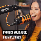 RODE WS14 Pop Filter for PodMic (Red)