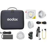 Godox ML100Bi Bi-Color Portable LED Light Kit (36 Lens & Battery Grip)