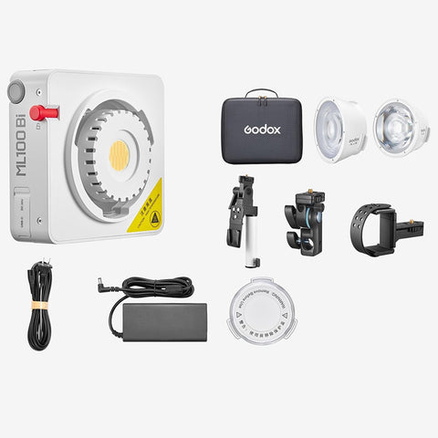 Godox ML100Bi Bi-Color Portable LED Light Kit (36 Lens & NP-F Handgrip)