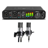Motu M4 4x4 USB Audio Interface Bundle + Aston Spirit Stereo Pair - Recording Kit for Home Studio, Podcasting & Vocal Recording