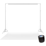 Savage Seamless Background Paper - #1 Super White (107 in x 36 ft) with Free 2" x 4yd Black Gaffer Tape