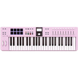 Arturia KeyLab Essential mk3 49-Key Controller Bundle with Auray FP-P1L Universal Piano-Style Sustain Pedal, MID-P10T Pro MIDI to MIDI Cable 10 Feet, Kaces KKC-MD Stretchy Keyboard Dust Cover, medium