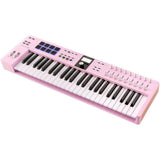 Arturia KeyLab Essential mk3 49-Key Controller Bundle with Auray FP-P1L Universal Piano-Style Sustain Pedal, MID-P10T Pro MIDI to MIDI Cable 10 Feet, Kaces KKC-MD Stretchy Keyboard Dust Cover, medium