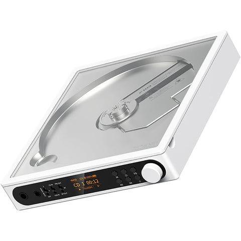 FiiO DM15 Portable Stereo CD Player with True 24Bit R2R DAC, 1150mW+1150mW High-Power Output, aptX Adaptive Bluetooth Transmitter, 24 Sound Presets, USB/CD HiFi Audio, HD Display (White)