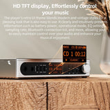 FiiO DM15 Portable Stereo CD Player with True 24Bit R2R DAC, 1150mW+1150mW High-Power Output, aptX Adaptive Bluetooth Transmitter, 24 Sound Presets, USB/CD HiFi Audio, HD Display (White)