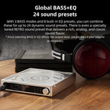 FiiO DM15 Portable Stereo CD Player with True 24Bit R2R DAC, 1150mW+1150mW High-Power Output, aptX Adaptive Bluetooth Transmitter, 24 Sound Presets, USB/CD HiFi Audio, HD Display (Red)