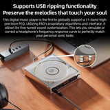 FiiO DM15 Portable Stereo CD Player with True 24Bit R2R DAC, 1150mW+1150mW High-Power Output, aptX Adaptive Bluetooth Transmitter, 24 Sound Presets, USB/CD HiFi Audio, HD Display (Silver)