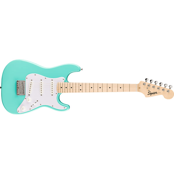 Fender Squier Mini Stratocaster Electric Guitar, Sea Foam Green, Maple Fingerboard