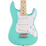 Fender Squier Mini Stratocaster Electric Guitar, Sea Foam Green, Maple Fingerboard