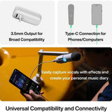 LAVA GENIE Wireless Microphone Set, Cardioid Mic for Karaoke, Compatible with LAVA GENIE Stringless Smart Guitar, Adjustable Stand&Suction Mount Included (Dark Gray)