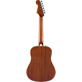Fender California Standard Redondo Mini with Bag Spruce Sunburst Bundle with Fender Celluloid Guitar Picks, Color Medley Medium 12-Pack, Fender Logo Guitar Strap 2in Logo, Fender Original Tuner Black