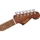 Fender California Standard Redondo Mini with Bag Spruce Top Black Bundle with Fender Celluloid Guitar Picks, Color Medley Medium 12-Pack, Fender Logo Guitar Strap 2in Logo, Fender Original Tuner Black