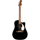 Fender California Standard Redondo CE Spruce Top Pickguard Black Bundle with Fender Celluloid Guitar Picks, Color Medley Medium 12-Pack, Fender Logo Guitar Strap 2in Logo, Fender Original Tuner Black