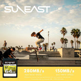 SUNEAST ULTIMATE PRO V90 Series 64GB SDXC UHS-II Memory Card