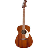 Fender California Standard Monterey E Sapele Top Natural Sapele Bundle with Fender Celluloid Guitar Picks, Color Medley Medium 12-Pack, Fender Logo Guitar Strap 2in Logo, Fender Original Tuner Black