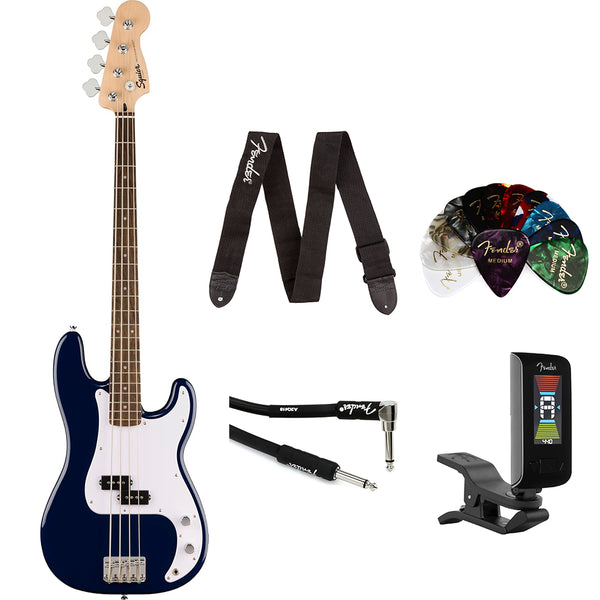 Fender Squier Sonic Precision Bass Guitar, Midnight Blue, Laurel Fingerboard