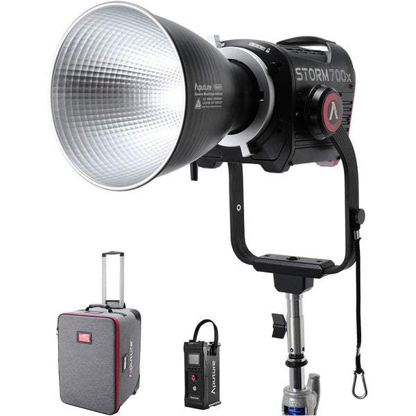 Aputure Storm 700x Video Light,700W Compact COB Light DMX/APP Control 0.1-100% Stepless Dimming CRI/TLCI 95+ CCT 2,500K-10,000K IP65 for Studio Photography,Film,YouTube,Key Light (Storm 700x)