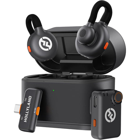 Mother Mantis: Hollyland LARK M2S Mini Combo 2-Person Wireless Microphone System for Cameras and Mobile Devices (2.4 GHz, Space Gray) Hollyland