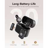 Hollyland Lark M2S Wireless Microphone with USB-C Plug for iPhone 15/16/17 and Android, Titanium Clip, Plug-and-Play, Noise Cancelling, 300m Range, 27H Battery Life for Vlogging, YouTube