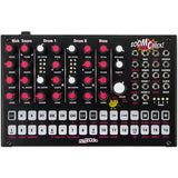 Cre8audio Boom Chick Pure Analog Drum Machine Bundle with Hosa Technology Set of 8 Unbalanced Patch Cables 3.5mm TS to Same (3')