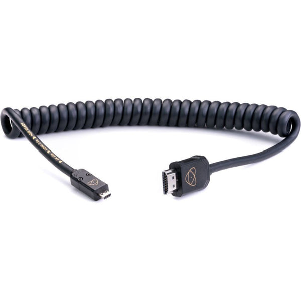 ATOMOS ATOMFLEX PRO HDMI Coiled Cable (Micro to Full 40cm) HDMI 2.0 Cable ATOM4K60C2