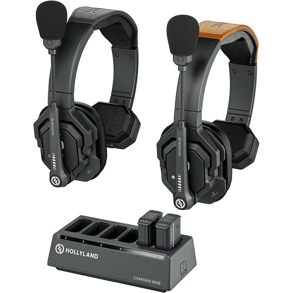 Hollyland Solidcom SE Global 2S 2-Person Full-Duplex Single-Ear Noise-Canceling Headset Intercom System (2.4 GHz)