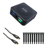 BirdDog Play Pro 4K NDI Player Bundle with Pearstone Standard Series HDMI to HDMI High-Speed Ethernet Cable - Black, 6', Rip Tie 10-Pack Touch Fastener Straps