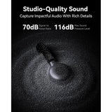 Hollyland Lark M2 Wireless Microphone for iPhone/Camera/Android/PC, 48kHz/24-bit High Fidelity Audio, 300m Range, Noise Cancelling, 40h Use, YouTube, Vlog, Streaming (Black, with Camera RX + USB-C RX)