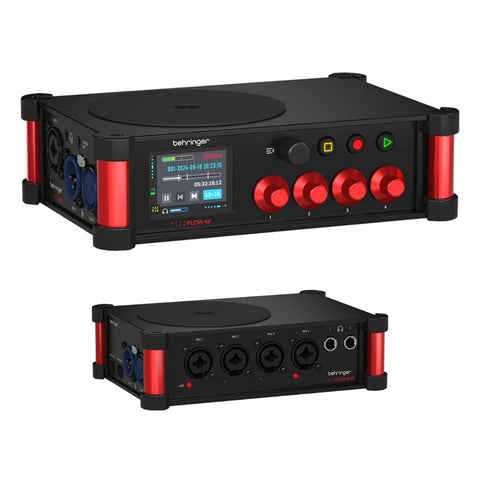 Mother Mantis: Behringer FLOW 4V Digital Audio Mixer and Field Recorder with Wireless Remote Control Bundle with Behringer FLOW 4VIO StageConnect I/O Extender for FLOW 4V Mixers Behringer