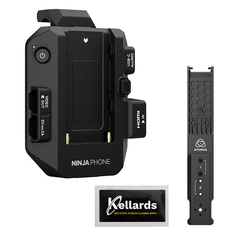 Atomos Ninja Phone Video Co-Processor Bundle with Tablet Clamp Adapter for Ninja Phone & Screen cleaning cloth