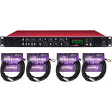 Focusrite Scarlett OctoPre Rackmount 8-Channel Microphone Preamp Bundle with Kellards XLR-P20T Pro 20 ft XLR Microphone Cable (4 Pack)