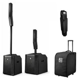 Electro-Voice EVOLVE 50 Portable 1000W Bluetooth-Enabled Subwoofer Bundle with Electro-Voice Short Column Speaker Pole for EVOLVE 50, Electro-Voice EVOLVE 50 Rolling Soft Case for Evolve 50 Subwoofer