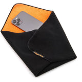 3 Legged Thing Magic Wrap (Medium) – Medium Reusable Self-Adhesive Protective Wrap for Cameras, Tech & Accessories | Soft Self-Gripping Fabric | 15" x 15" – Black/Orange
