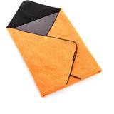 3 Legged Thing Magic Wrap (X-Large)– Reusable Self-Adhesive Protective Wrap for Cameras, Tech & Gear | Soft Self-Gripping Fabric | XL (24" x 24") – Black/Orange