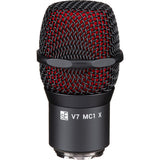 sE Electronics V7 MC1 X Supercardioid Dynamic Microphone Capsule for Shure Wireless Handheld Transmitters (Black) Bundle with WHF-158 Foam Windscreen (Black), Zippered Pouch and Microphone Sanitizer
