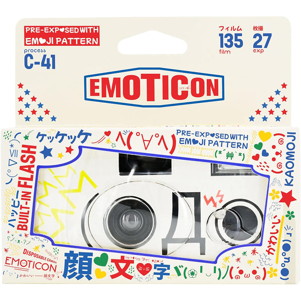 Retocolor Emoticon 400 35mm Disposable Film Camera 27EXP, ISO400, Color Negative Film, Focus Free, Easy to Use, Built in Flash, Single Use (Film and Battery Included)